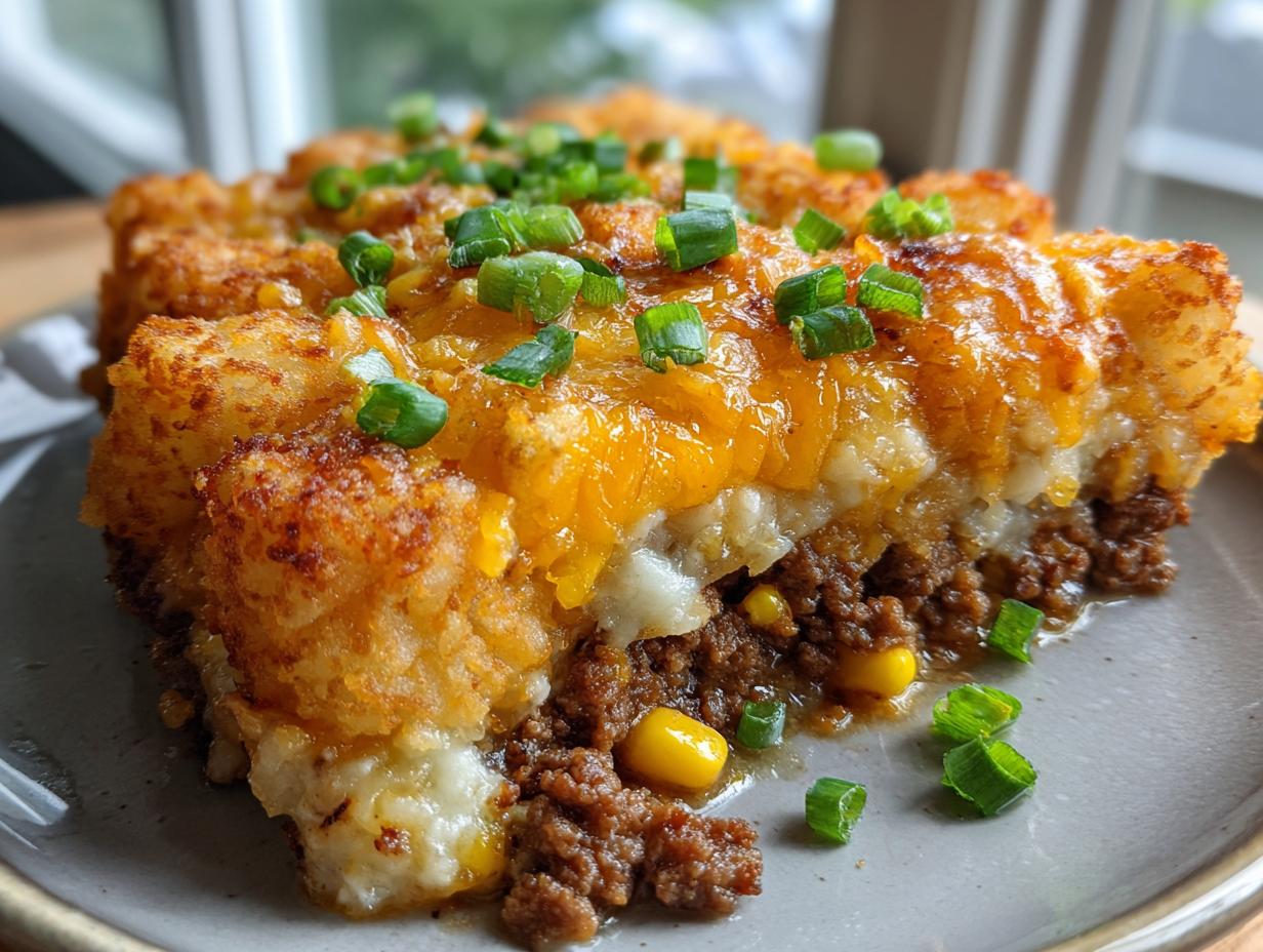 Amazing Tater Tot Casserole with Ground Beef