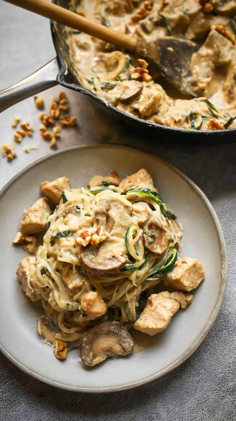 Creamy Chicken Mushroom Zucchini Casserole High Protein Healthy Dinner - Other 2