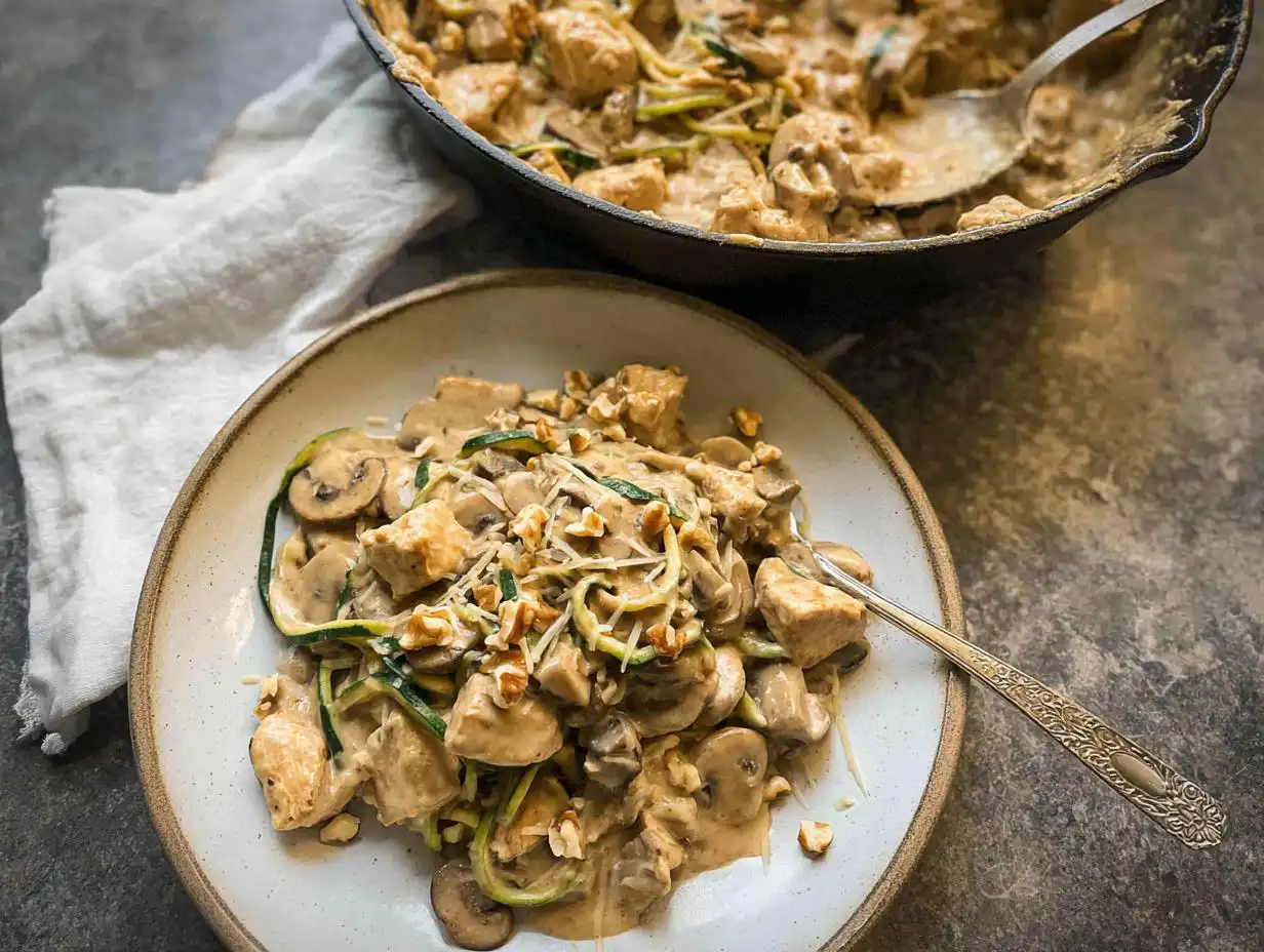 Amazing Creamy Chicken Mushroom Zucchini Casserole