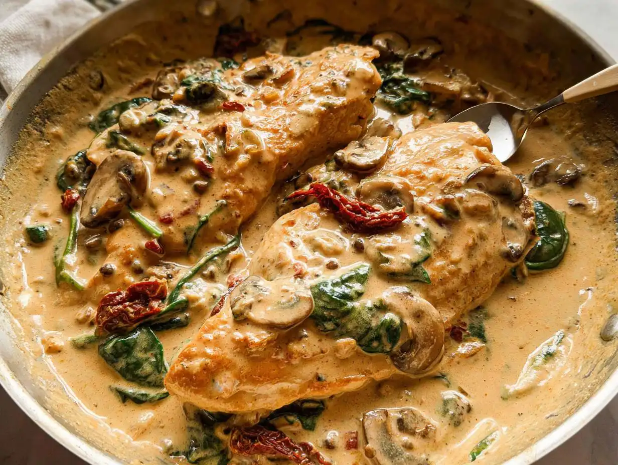 Amazing Creamy Dairy Free Tuscan Chicken in 40 Mins