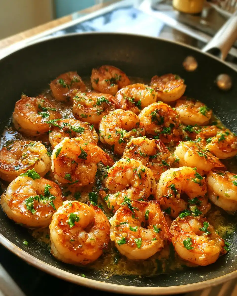 20-Minute Crispy Golden Garlic Butter Shrimp Skillet Triumph