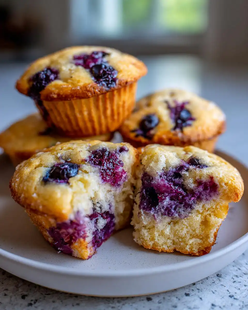 Easy Blueberry Muffins with Frozen Blueberries in 10 Minutes