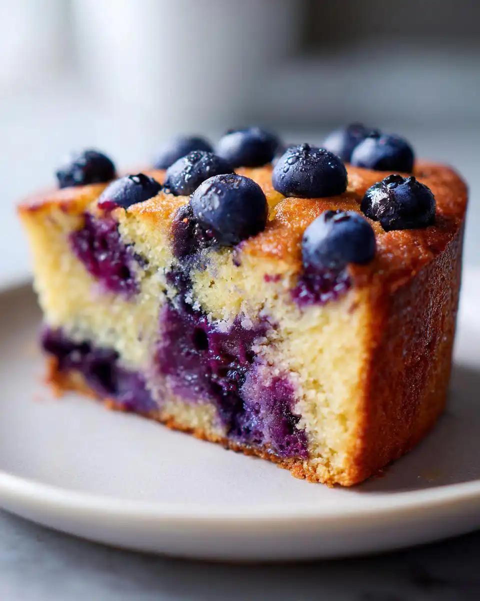 Healthy Flourless Cottage Cheese Blueberry Cake Recipe