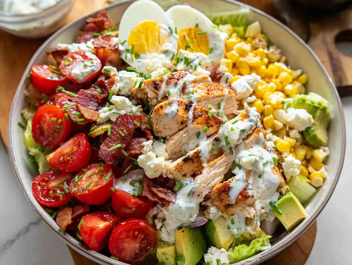 Amazing Healthy Chicken Cobb Salad with Avocado