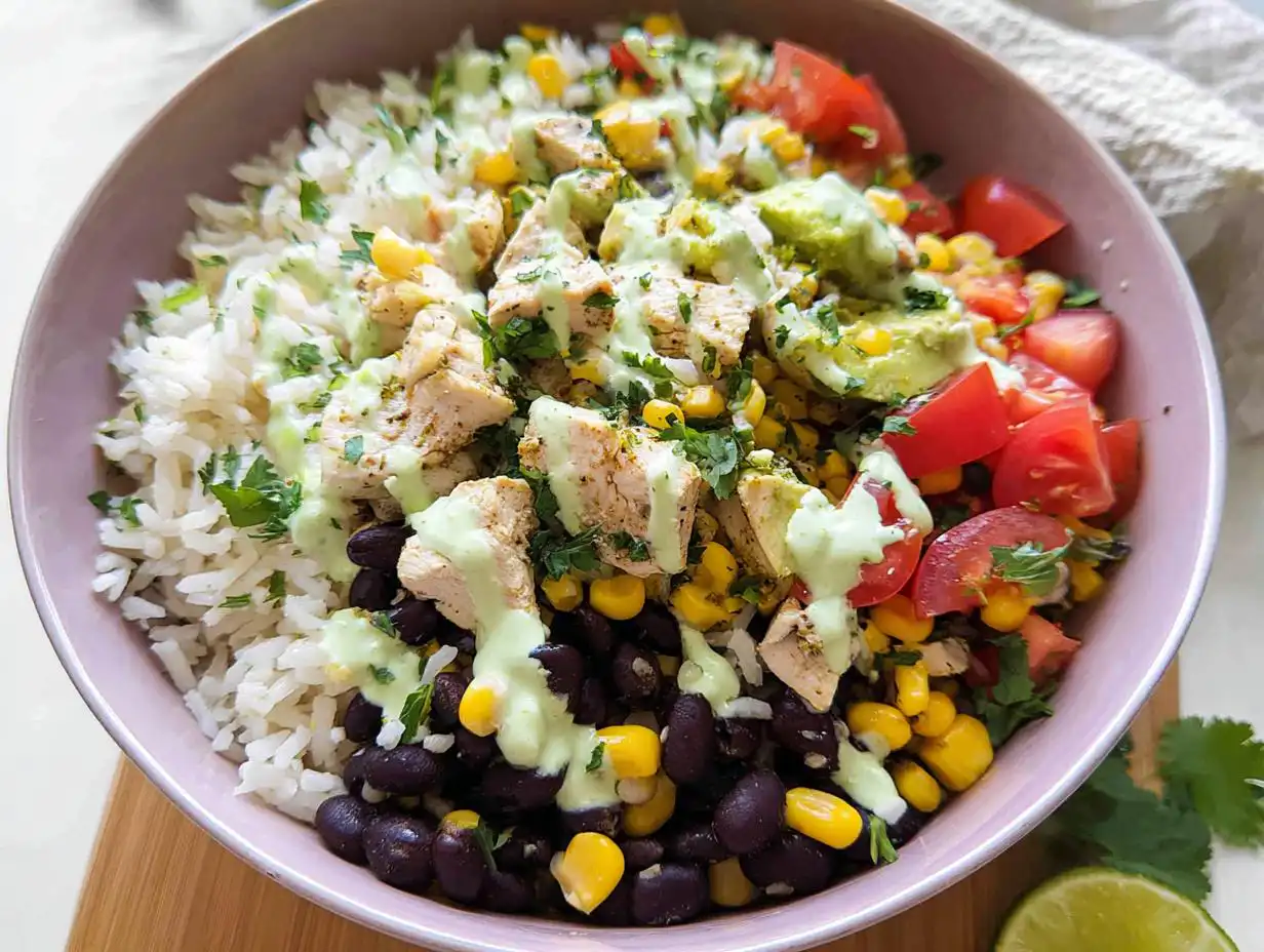 Amazing High Protein Cilantro Lime Rice Bowl