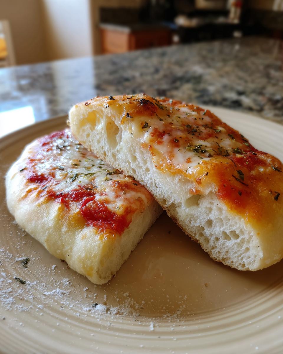 Two slices of baked pizza, made with Mary Berry pizza dough recipe, topped with tomato sauce and melted cheese.