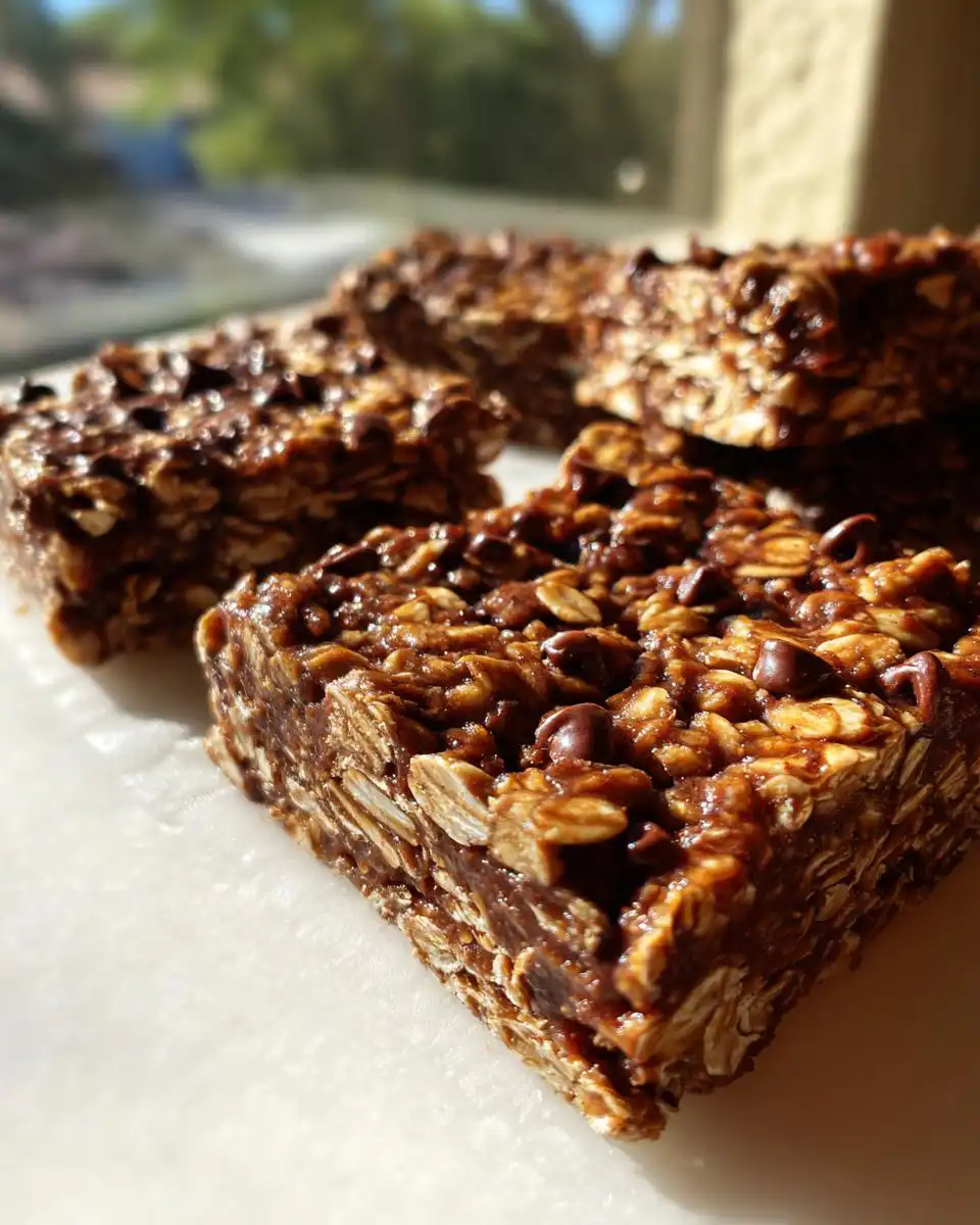 10-Gram Protein No-Bake Peanut Butter Chocolate Bars