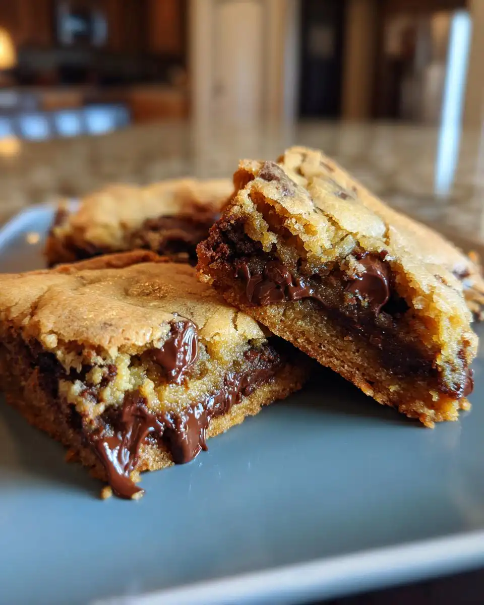 15-Minute Ooey-Gooey Chocolate Chip Cookie Bars Easy