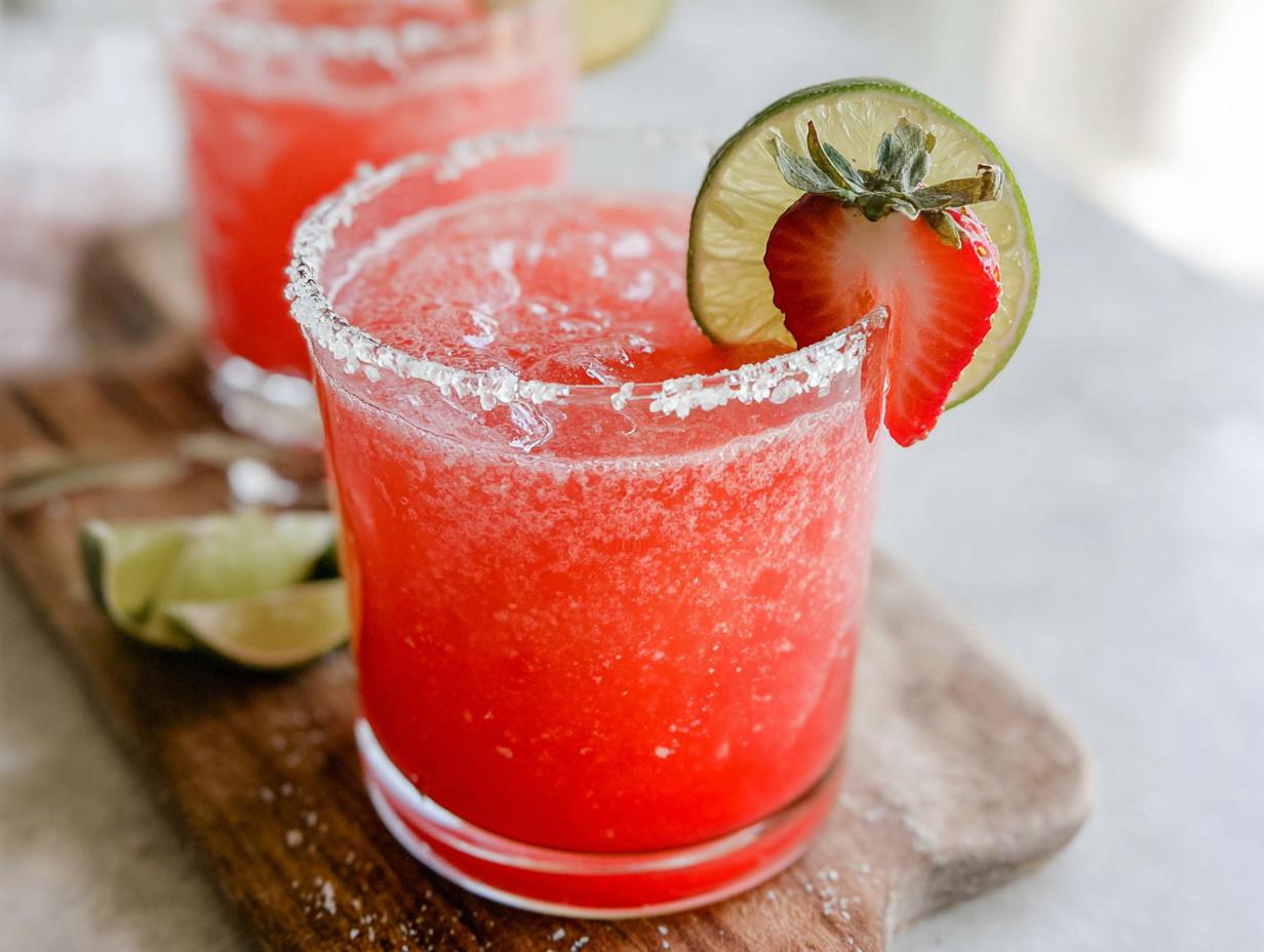 Divine 5-Min Strawberry Lime Mocktail Margarita Secret