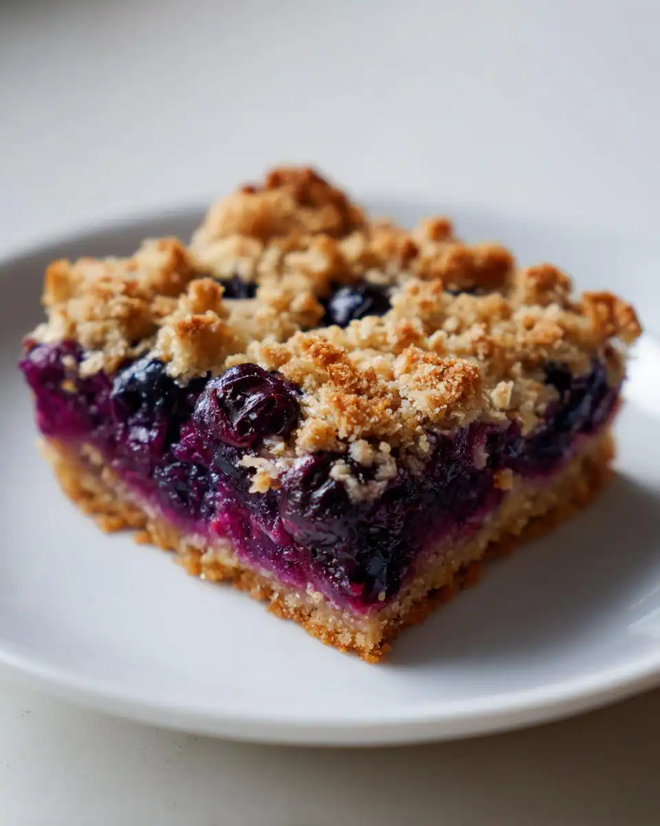 Simple 6-Ingredient Wholesome Blueberry Oatmeal Bars