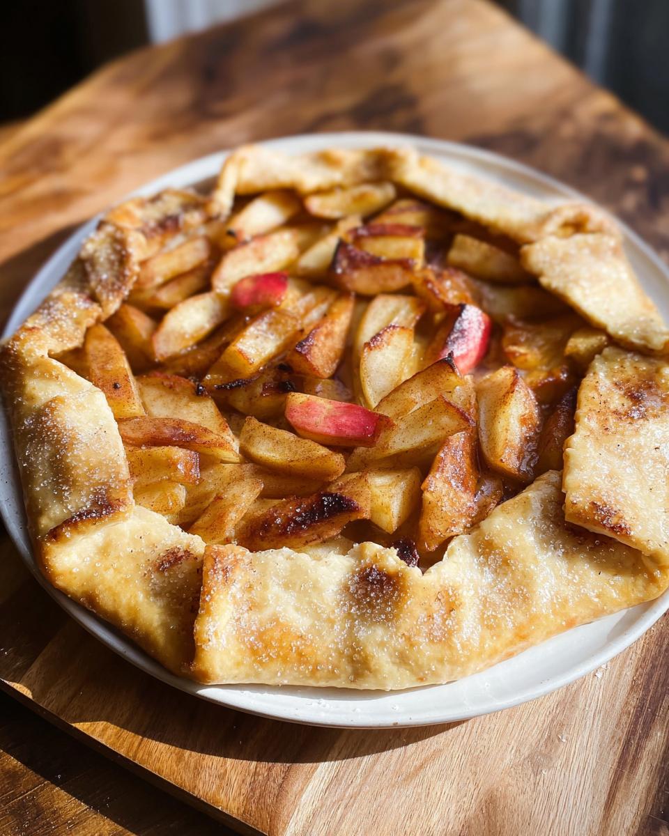 A close-up of a rustic apple pie, inspired by Mary Berry, with a golden-brown crust filled with sliced apples and cinnamon.